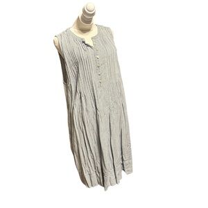 Sonoma women's size XL linen blend midi striped sleeveless dress